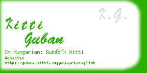 kitti guban business card